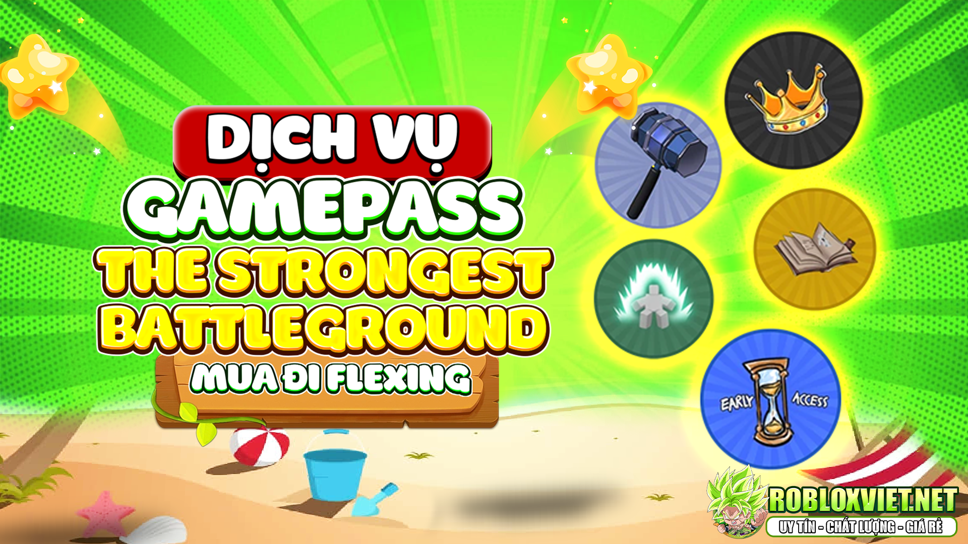 BÁN GAMEPASS THE STRONGEST BATTLEGROUND
